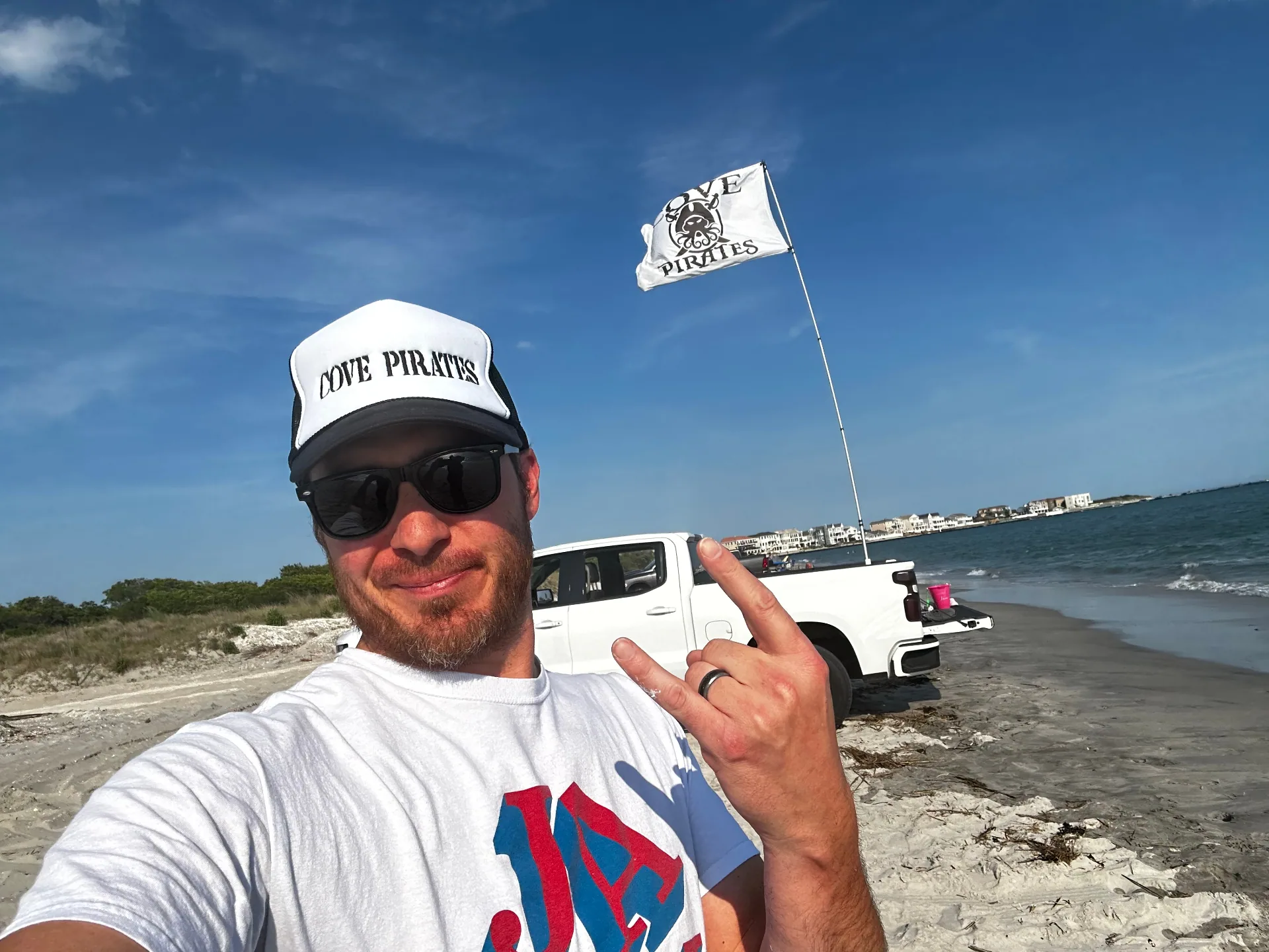 Cove Pirates flag on the Brigantine shore